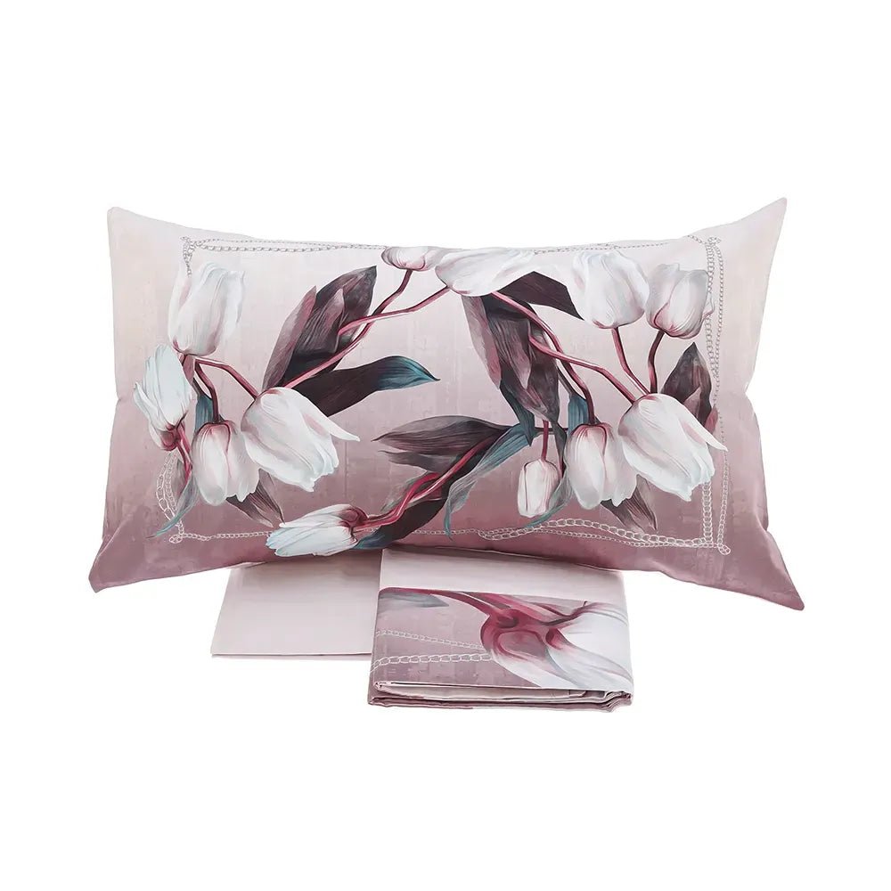 Completo Lenzuola Matrimoniale Tessitura Randi Bronze Cotone - The King Luxury