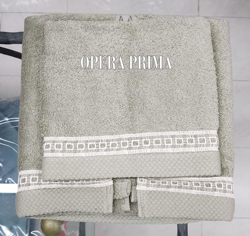 Set Asciugamani Opera Prima Marte  Spugna di Cotone