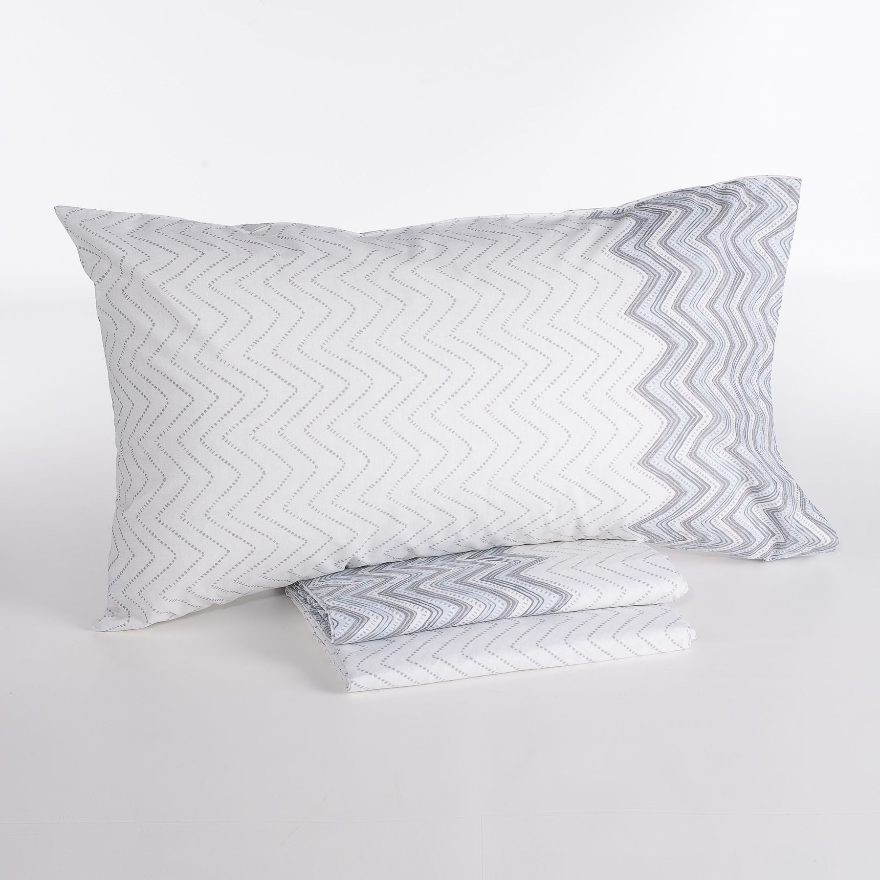 Set Lenzuola Singolo 100% Cotone | Made In Italy | Righe | 3 Pezzi - Foto 3