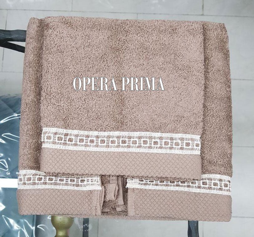 Set Asciugamani Opera Prima Marte  Spugna di Cotone