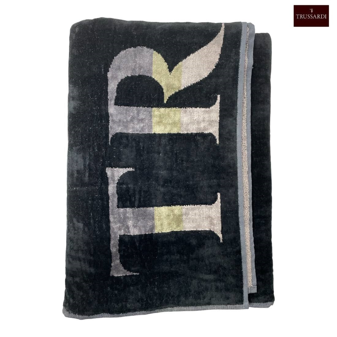 Telo mare Trussardi Rows Beach  Spugna di Cotone