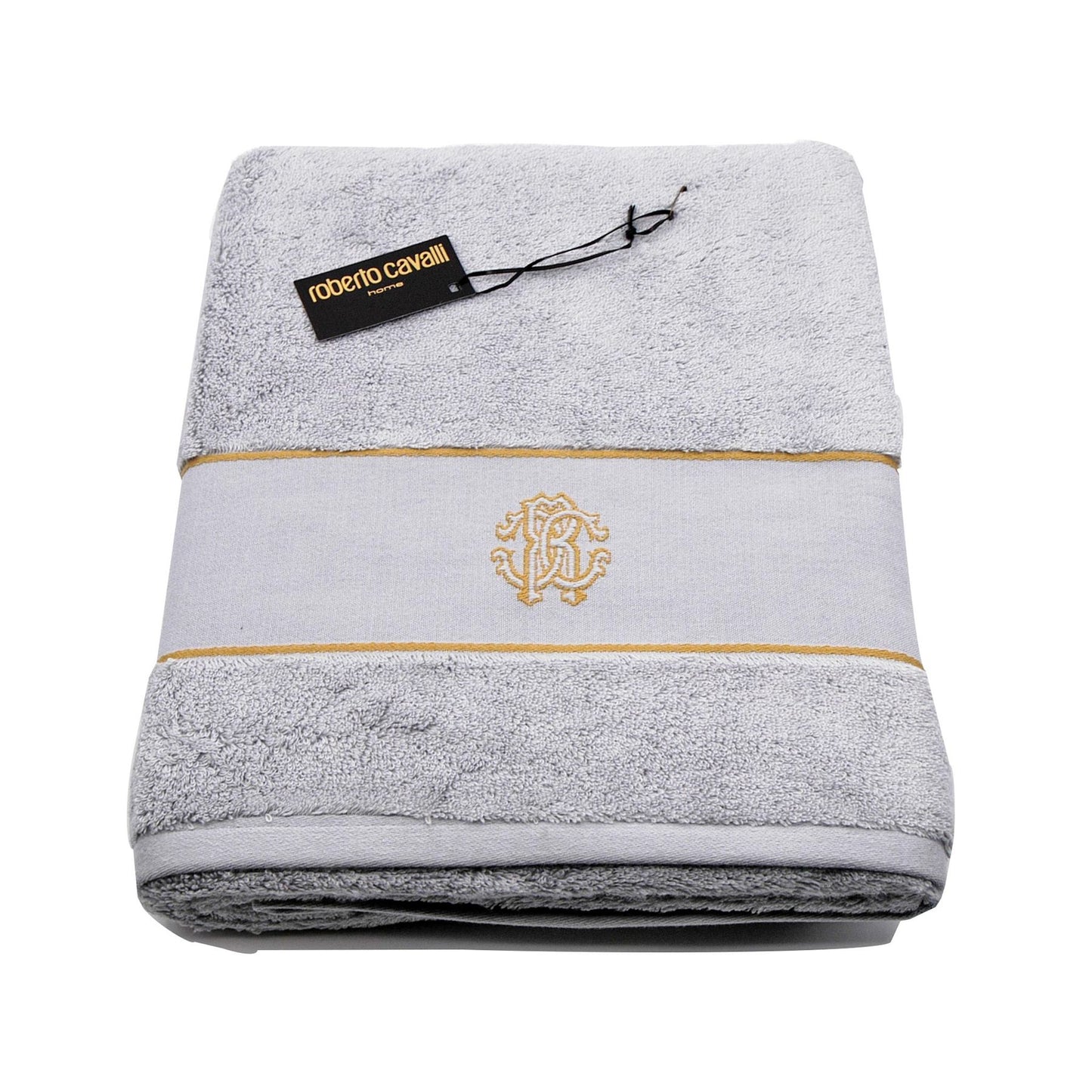 Telo Bagno Roberto Cavalli Gold New 100x150 cm Spugna di Cotone