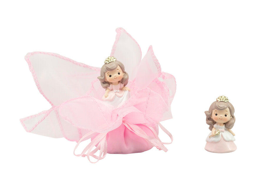 Principessa resina 3d con cuore oro Nascita Bimba