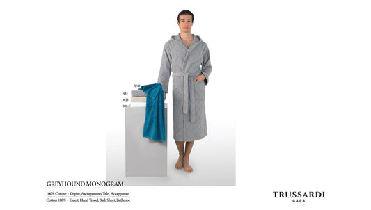 Accappatoio Trussardi Greyhound S/M Spugna di Cotone
