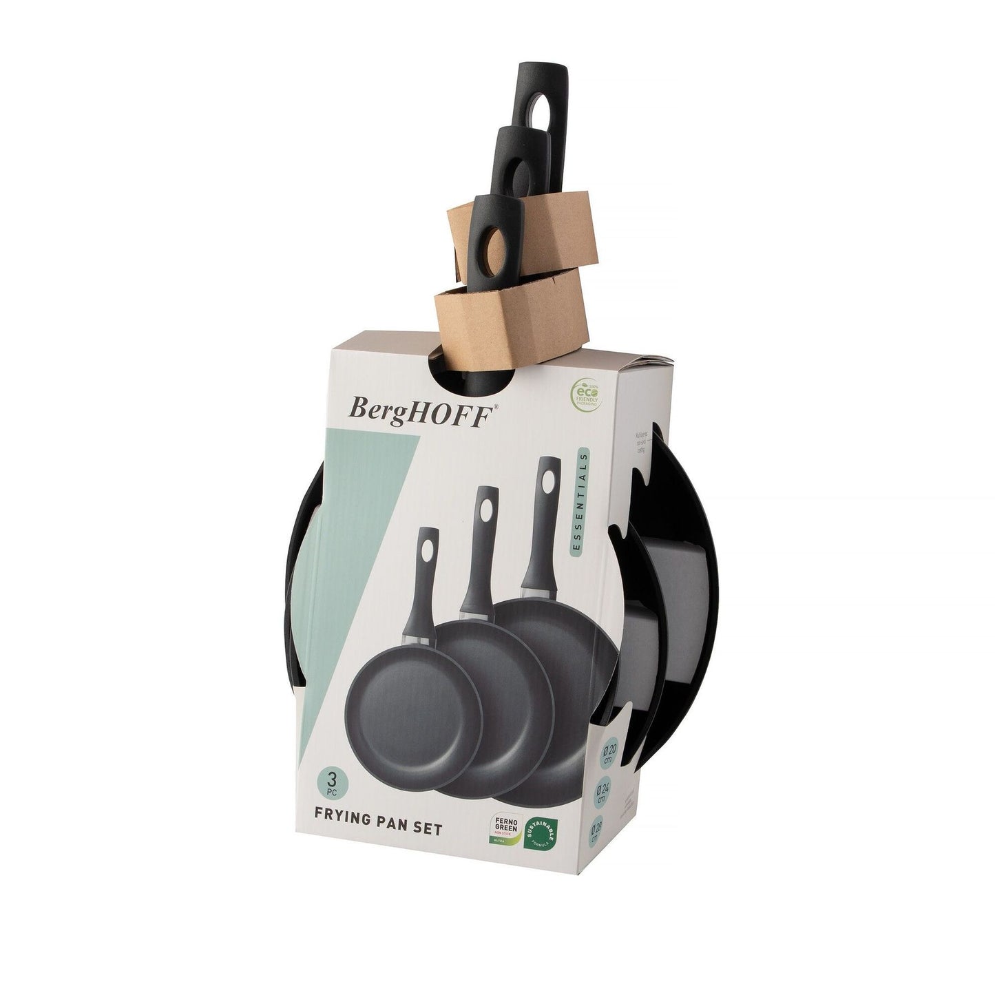 Set 3 Padelle Berghoff Essential  Alluminio forgiato