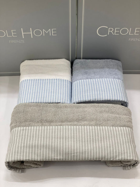 Set Asciugamani 3+3 Creole Firenze Xena  Spugna di Cotone