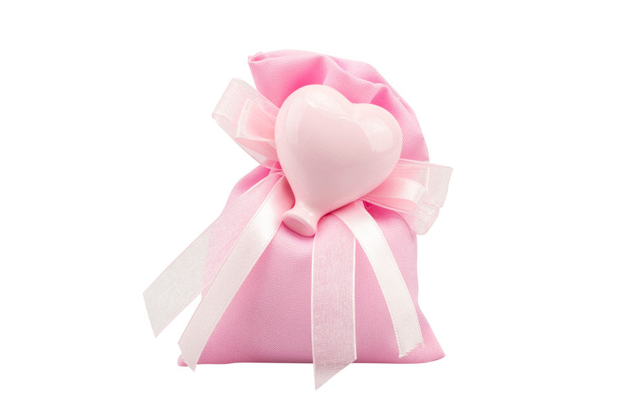 Magnete palloncino cuore rosa Nascita Bimba
