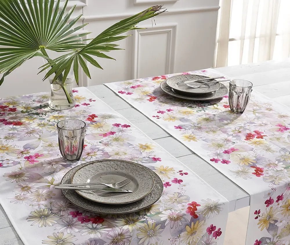 Runner Creole Firenze Margherite Cotone - The King Luxury