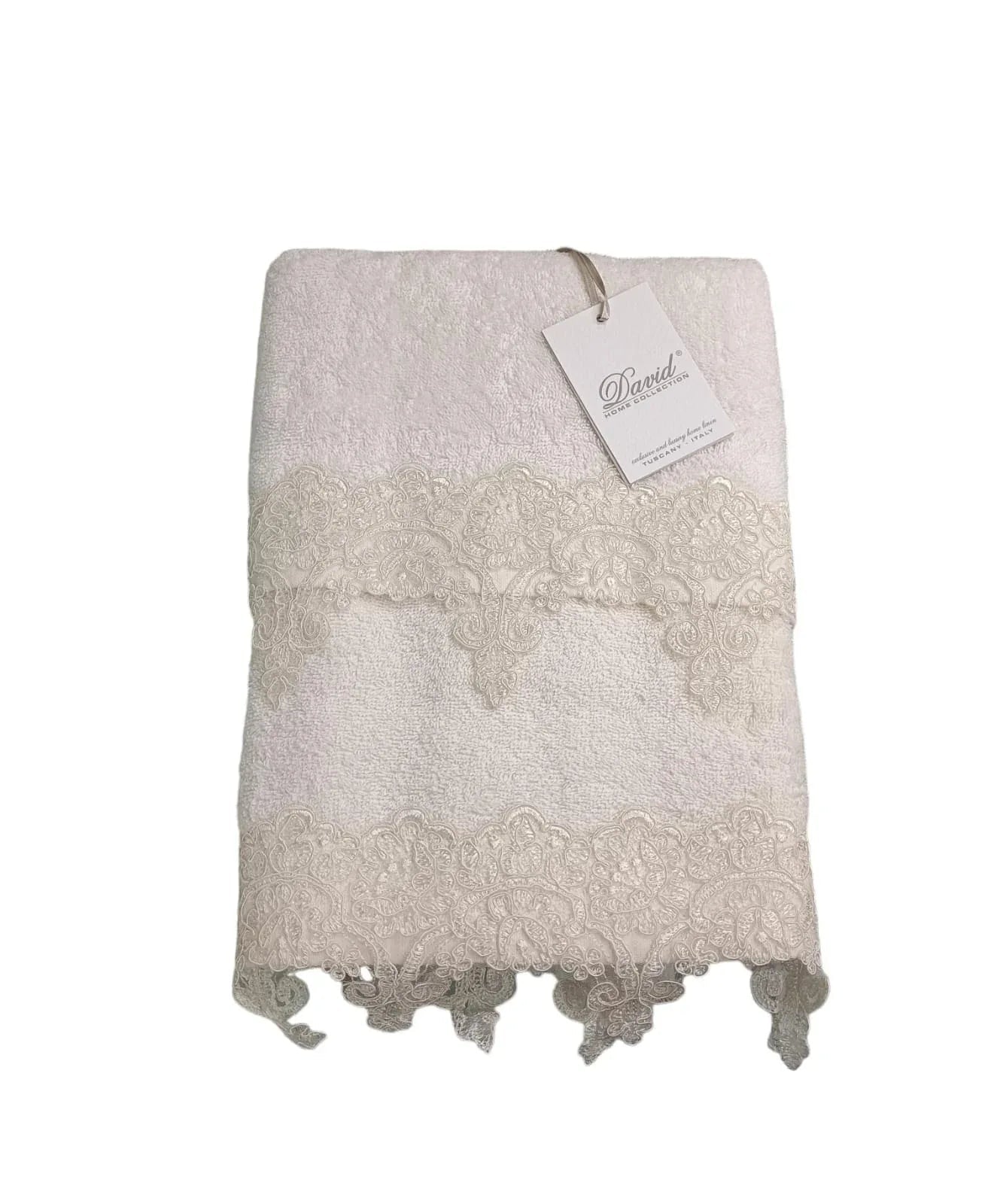 Set Asciugamani 1+1 David Pizzo Nuovo Spugna di Cotone - The King Luxury