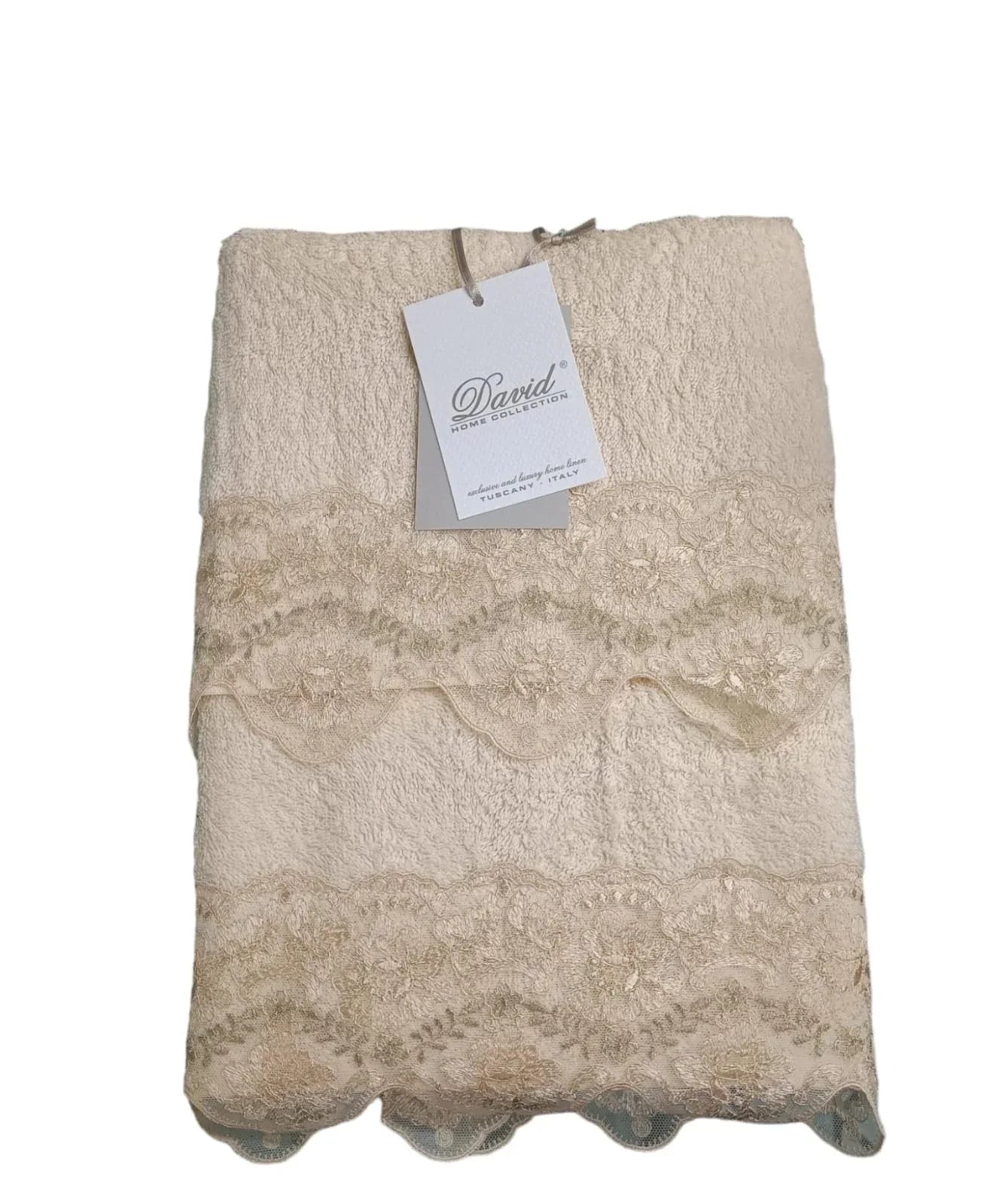 Set Asciugamani 1+1 David Pizzo Nuovo Spugna di Cotone - The King Luxury