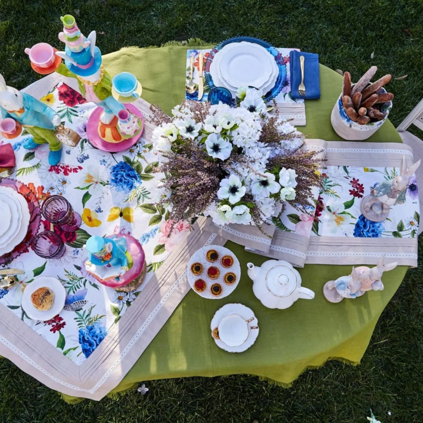 Set tovaglietta colazione Preziosa Orchidea Cotone - The King Luxury