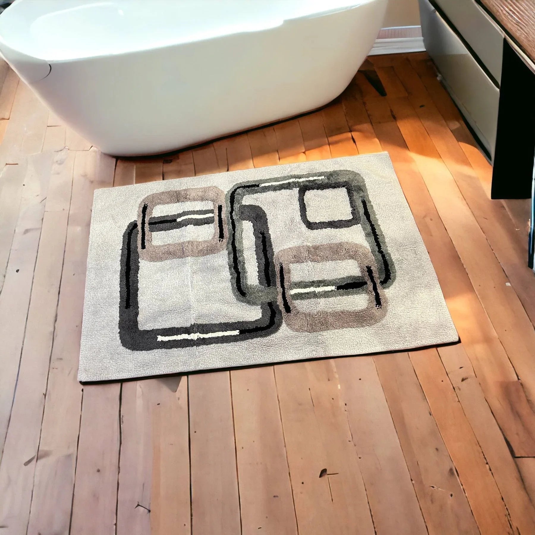 Tappeto Bagno Mirabello Carrara Asako 70 x 110 CM 100% Cotone - The King Luxury