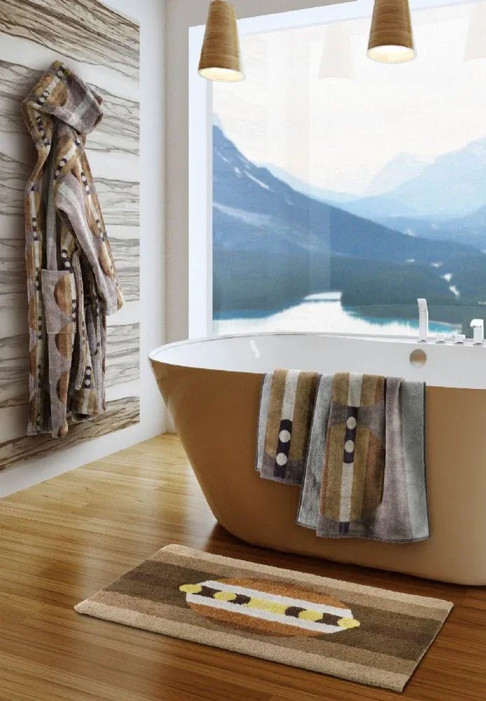 Tappeto Bagno Mirabello Carrara Mykonos 70 x 110 CM 100% Cotone - The King Luxury