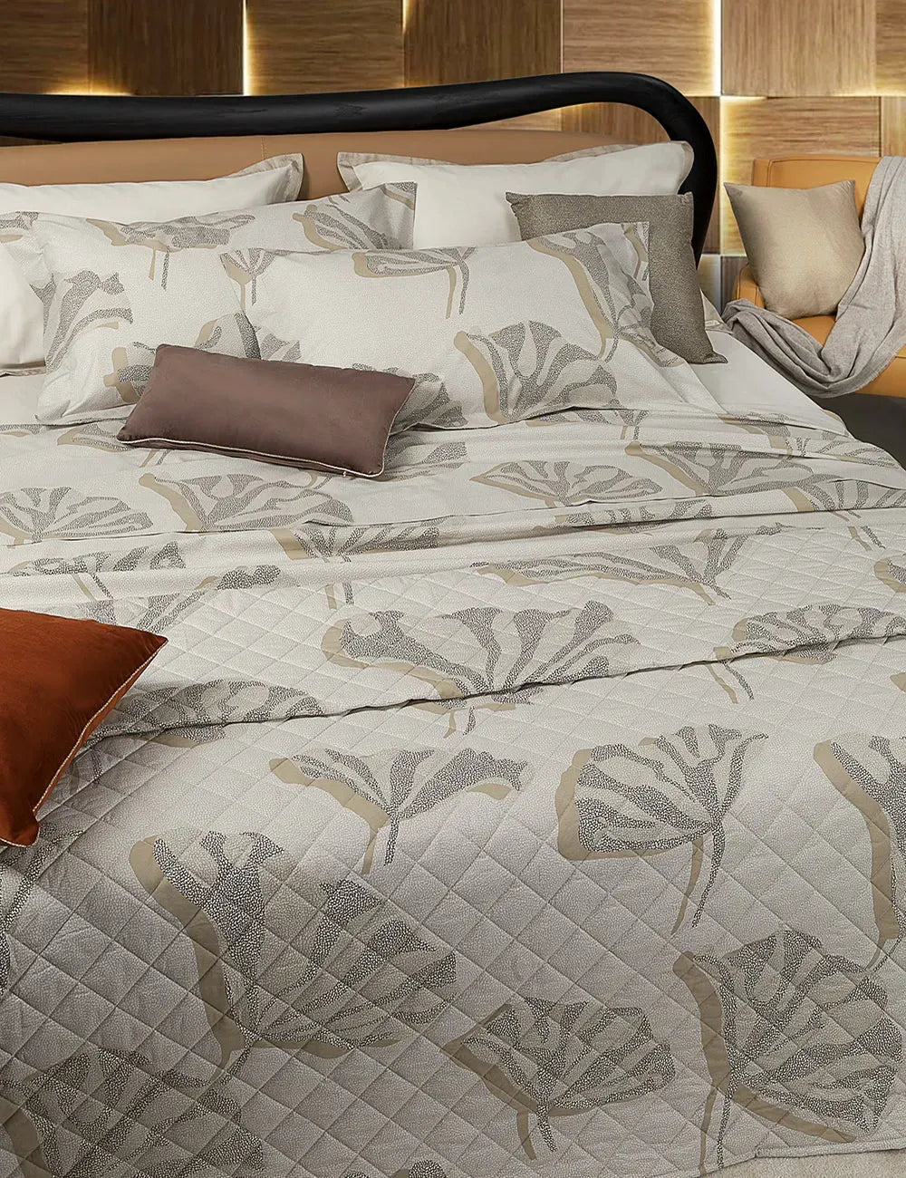 Trapuntino matrimoniale Borbonese Deco' Matrimoniale Raso di Cotone - The King Luxury