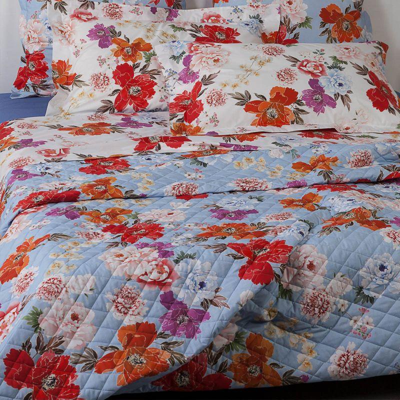 Trapuntino Mirabello Carrara Somei Matrimoniale Percalle di Cotone - The King Luxury