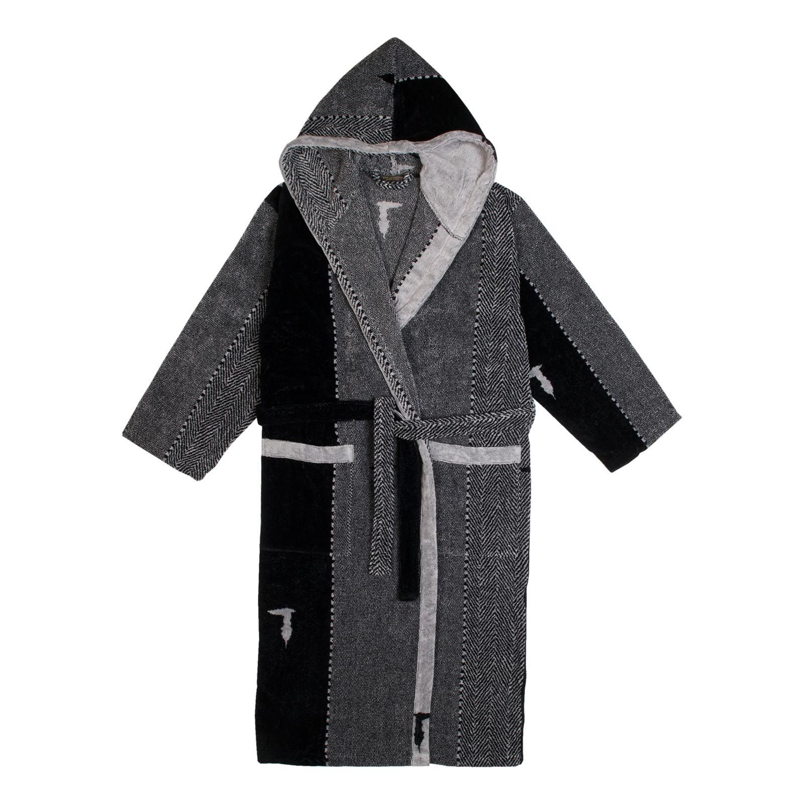 Accappatoio Trussardi New Tweed Cappuccio XXL Spugna di Cotone