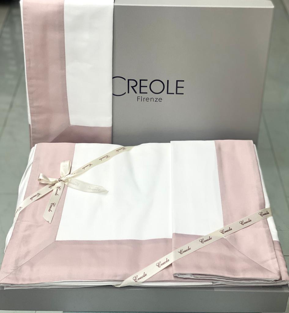 Completo Lenzuola Creole Firenze Matrimoniale Balza Raso Cotone