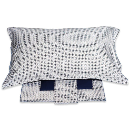 Completo Lenzuola Trussardi Micro Circles Matrimoniale Raso di Cotone