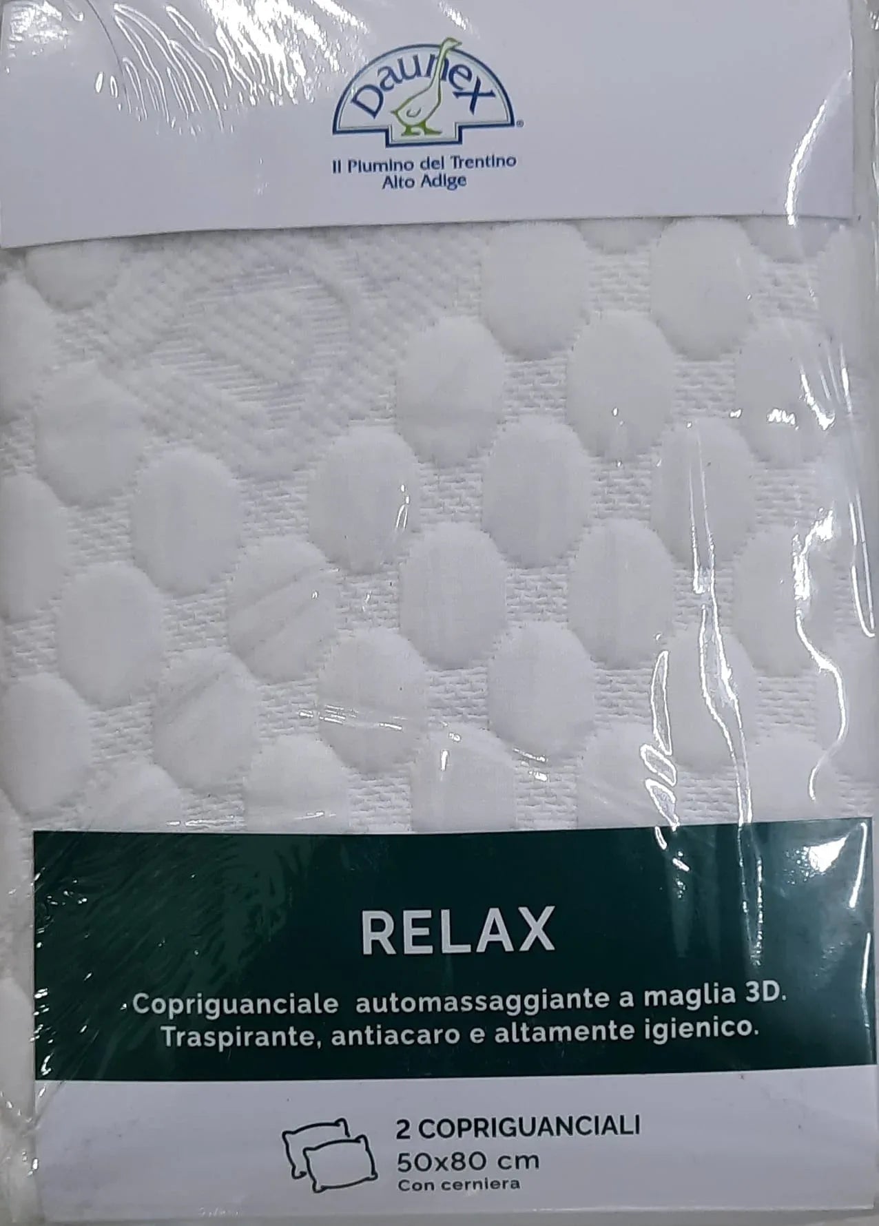 Coppia Copriguanciale Daunex Relax 50x80 cm - The King Luxury