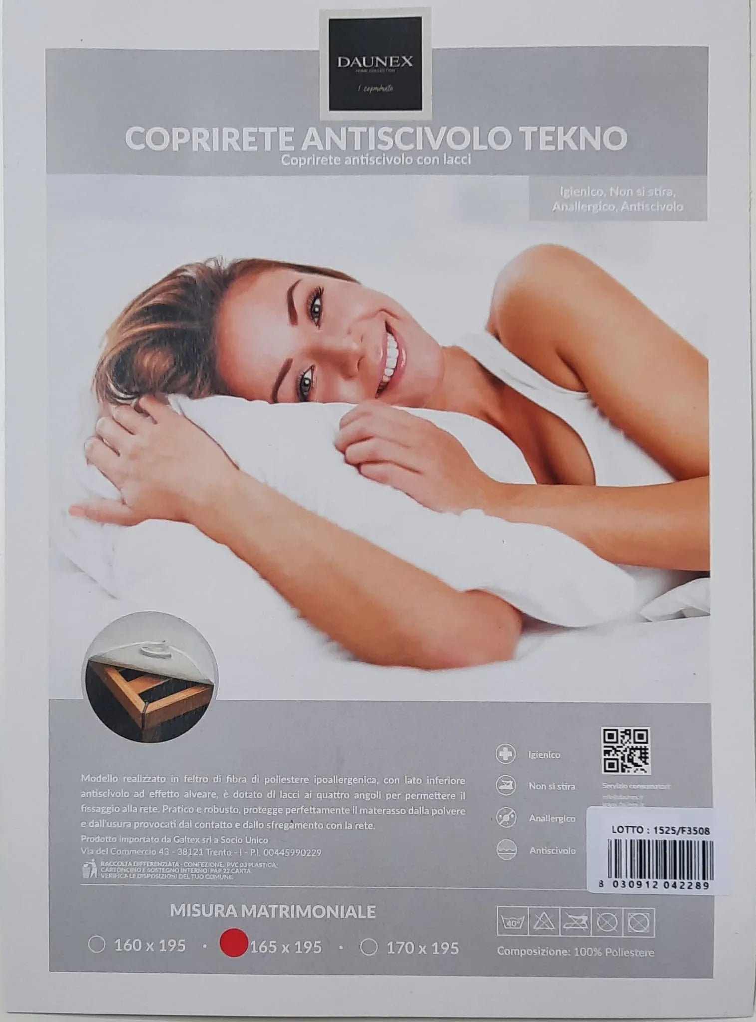 Coprirete Daunex Tekno 165x195cm 100% Poliestere - The King Luxury