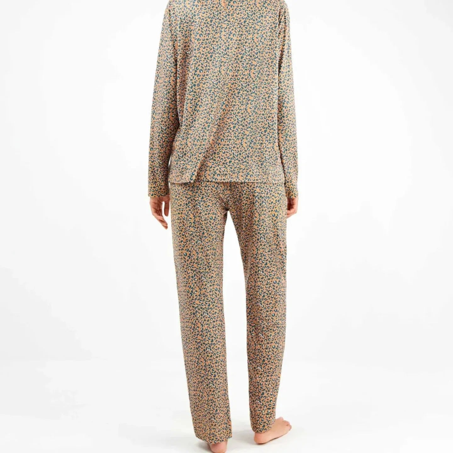 Pigiama Donna Autunno/Inverno Gisela 2/20308S – Stampa Animalier con Dettaglio Pizzo - The King Luxury