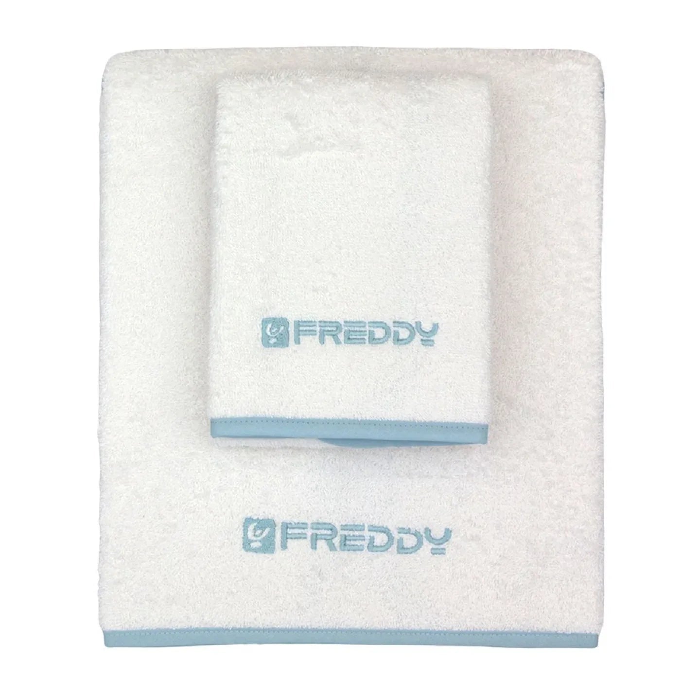 Set Asciugamani 1+1 Freddy F200 in Spugna di Cotone - The King Luxury