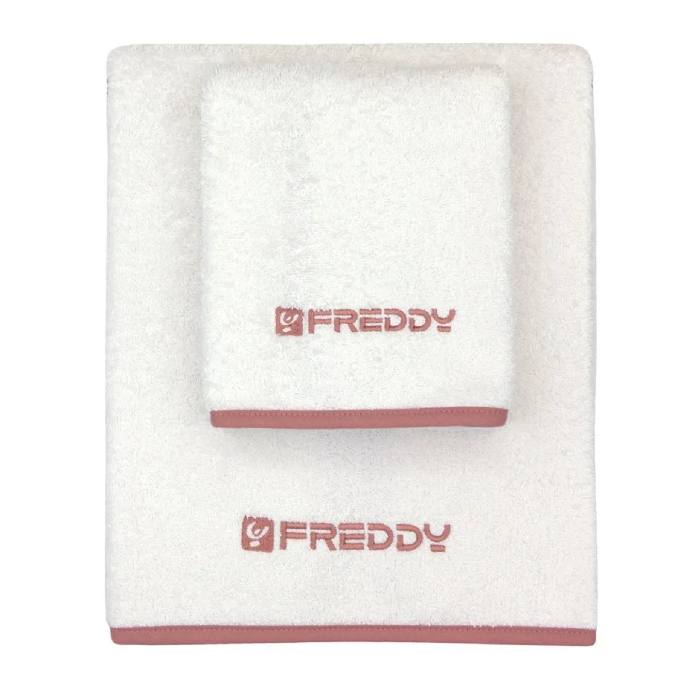 Set Asciugamani 1+1 Freddy F200 in Spugna di Cotone - The King Luxury