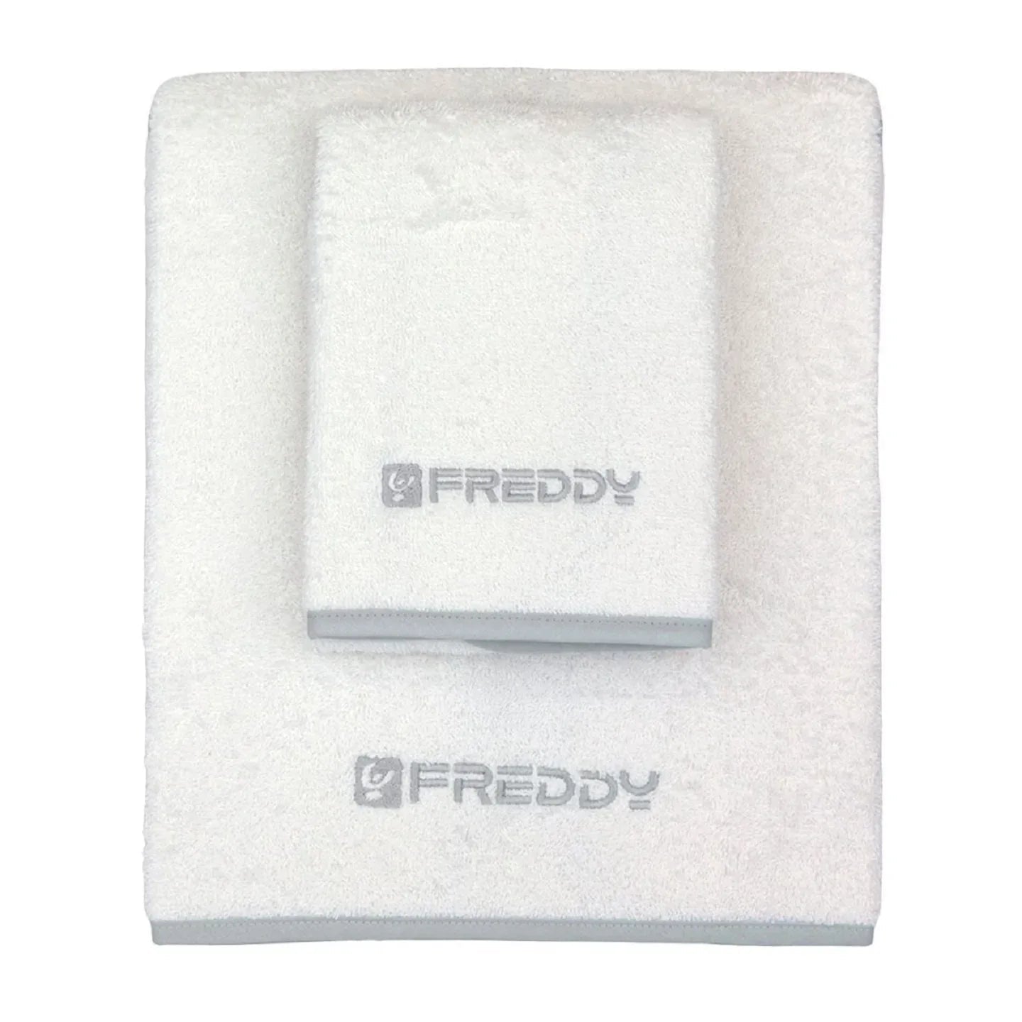 Set Asciugamani 1+1 Freddy F200 in Spugna di Cotone - The King Luxury