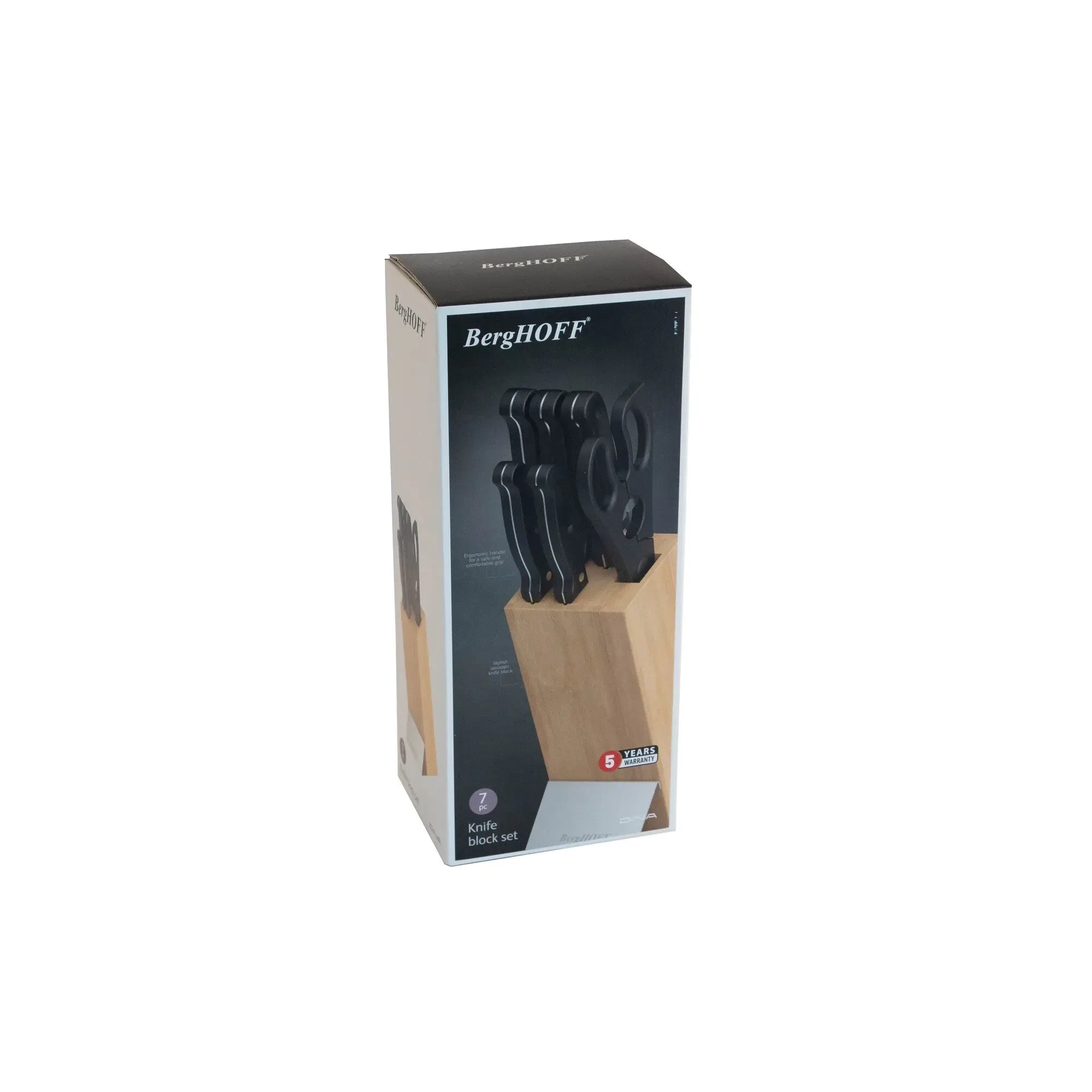 Set Coltelli con Ceppo 7 Pezzi in Acciaio – Berghoff 1315152 Pica - The King Luxury