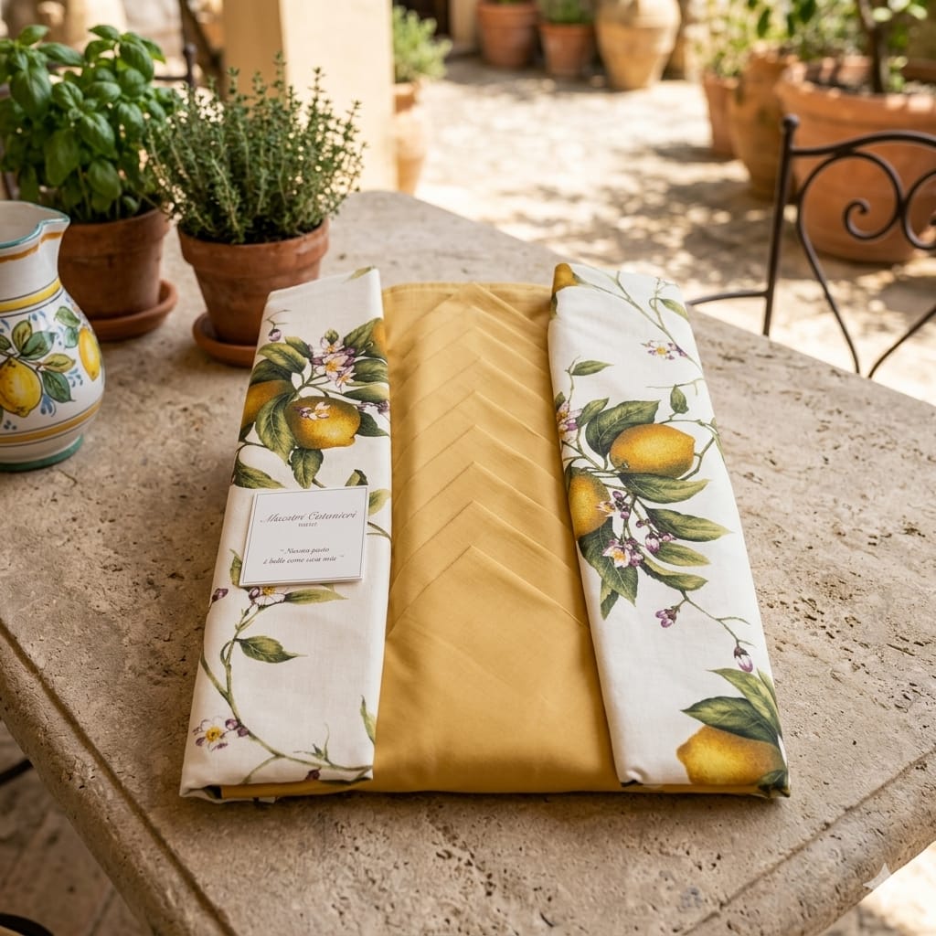 Tovaglia da Tavola Maestri Cotonieri Sorrento X18 Cotone - The King Luxury