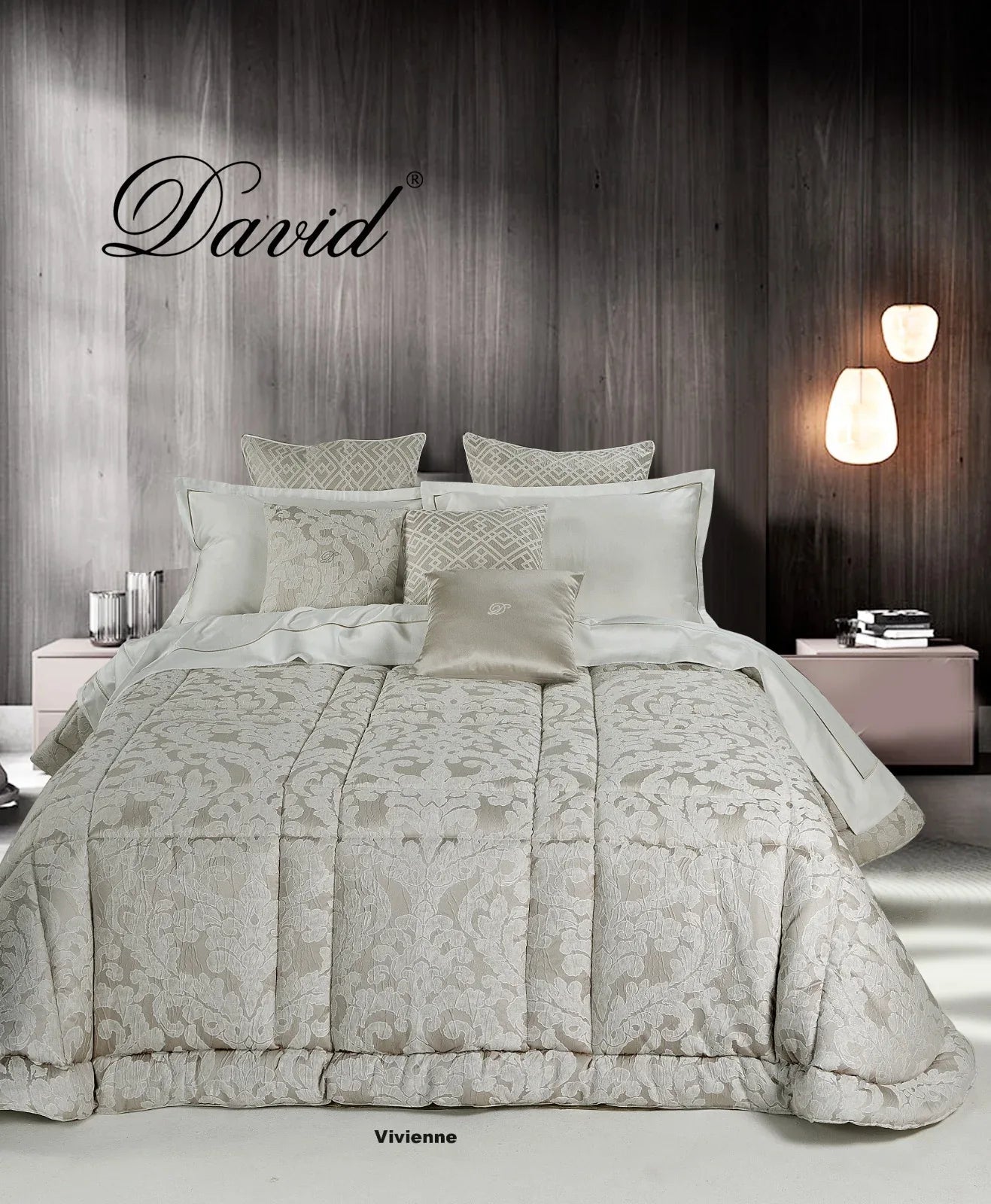 Cuscino Arredo Jacquard 40x40 David River con Cristalli - The King Luxury