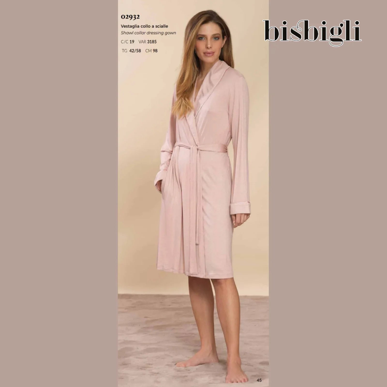 Vestaglia Bisbigli BP202932 44 95% VI 5% EA - The King Luxury